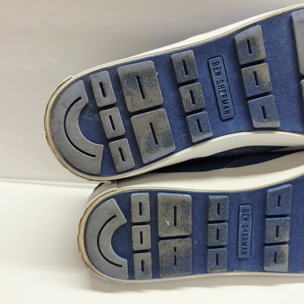 Ben Sherman Slip On Sneakers Mens 12 Blue Fabric Casual Loafers Low Top
